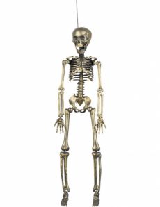 Décoration à suspendre squelette doré 42 cm halloween accessoire