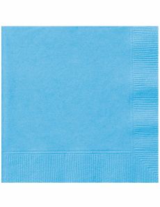 50 Serviettes en papier bleu ciel 33 x 33 cm accessoire