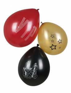 6 Ballons VIP 25 cm accessoire