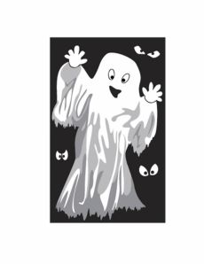 Décoration de fenêtre Fantômes ou Squelettes Halloween accessoire