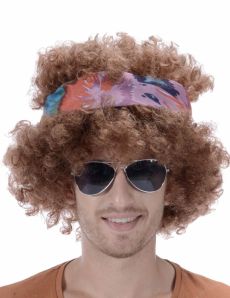 Perruque afro hippie homme - 130g accessoire