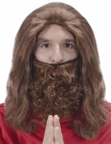 Perruque avec barbe Jésus homme accessoire