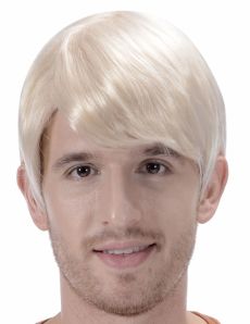Perruque blonde courte homme accessoire