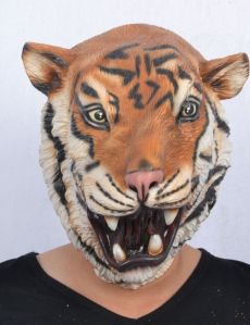 Masque latex tigre adulte accessoire