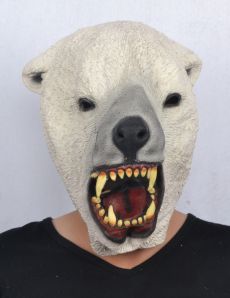 Masque latex ours polaire adulte accessoire