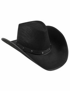 Chapeau cowboy noir adulte accessoire