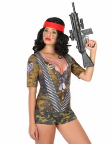 T-shirt soldat femme costume