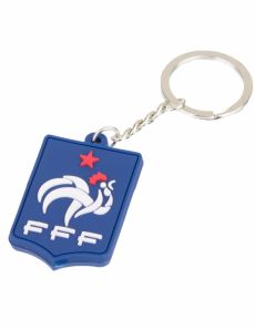 Porte clés silicone bleu France FFF accessoire