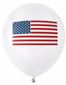 8 Ballons en latex USA 23 cm accessoire