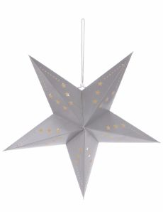 Lanterne étoile grise 60 cm accessoire