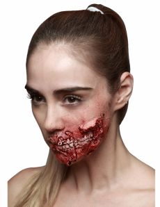 Fausse blessure dents apparentes adulte Halloween accessoire