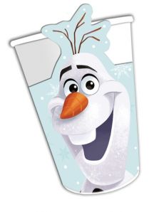 8 Gobelets en carton Olaf Christmas accessoire