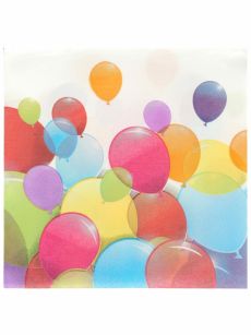 20 Serviettes ballons volants accessoire