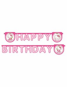 1 Guirlande Happy Birthday Hello Kitty 2 m accessoire