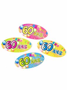 80 Confettis de table 60 ans Fiesta 4 x 2 cm accessoire