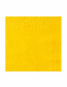 50 Serviettes jaune vif 38 x 38 cm accessoire