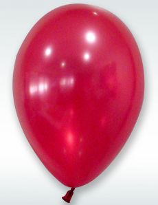50 Ballons rouges métallisés 30 cm accessoire