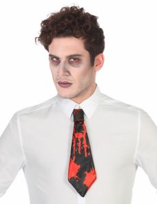Cravate sanglante adulte Halloween accessoire