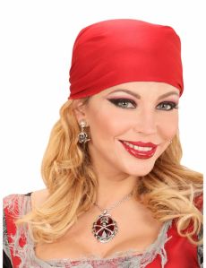 Collier pierre précieuse rouge pirate femme accessoire