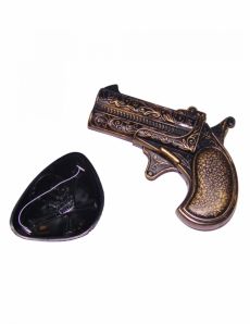 Mini pistolet en plastique avec cache oeil pirate adulte accessoire