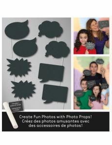 Kit photobooth bulles personnalisables accessoire
