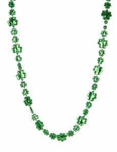 Collier vert trèfle brillant Saint Patrick adulte accessoire