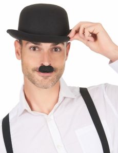 Moustache Charlie Chaplin noire adulte accessoire