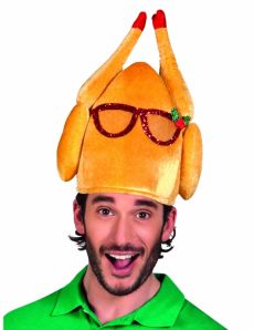 Chapeau dinde à lunettes humoristique adulte Noël accessoire