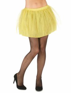 Tutu jaune avec jupon opaque femme accessoire