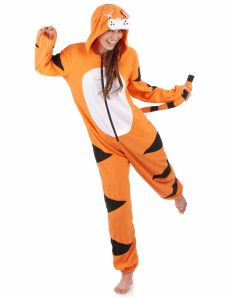 Combinaison à capuche tigre femme costume