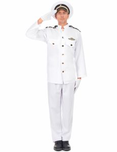 Déguisement uniforme d'officier de la marine homme 