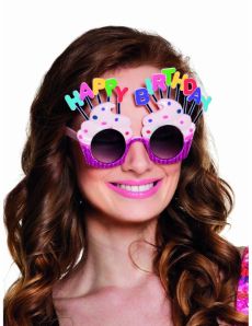 Lunettes Happy Birthday cupcake adulte accessoire