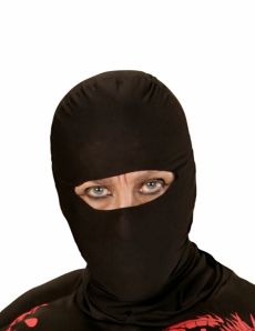 Cagoule ninja noire adulte accessoire