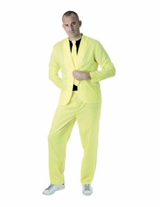 Costume fashion jaune fluo adulte costume
