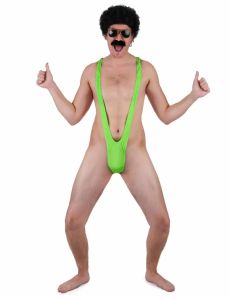 Mankini Vert Fluo Homme costume