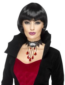 Ras de cou vampire gothique femme Halloween accessoire