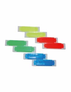 8 Mini harmonicas colorés factices accessoire