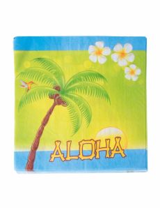 20 Serviettes en papier Aloha 33 x 33 cm accessoire