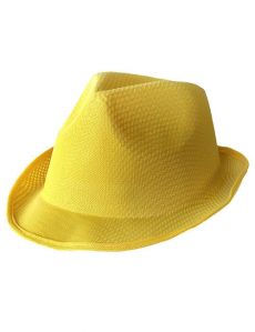 Chapeau borsalino jaune adulte accessoire
