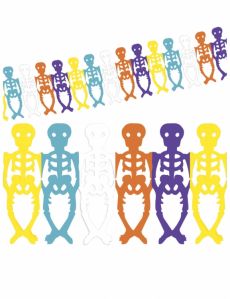 Guirlande squelettes colorés Dia de los muertos Halloween accessoire