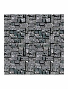 Décoration mur de pierre gris Halloween 1,2x9,1m accessoire
