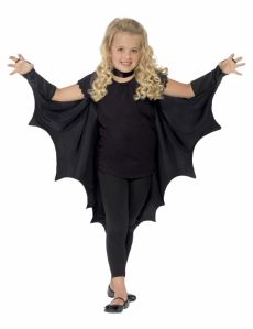 Cape vampire chauve-souris noir enfant Halloween accessoire