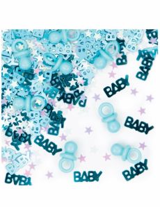 Confettis tétine baby bleu 14 g accessoire