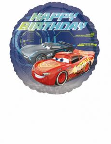 Ballon aluminium Happy Birthday Cars 3 43 cm accessoire