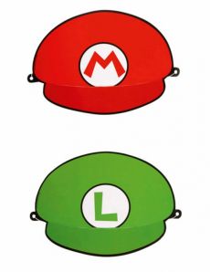 8 Chapeaux de fête Super Mario accessoire