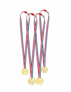 4 Mini médailles tricolores accessoire