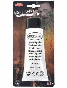 Maquillage latex liquide blanc 100 ml accessoire