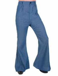 Pantalon disco pattes d'éléphant couleur Jeans homme 