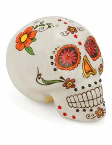 Décoration crâne coloré Dia de los muertos accessoire