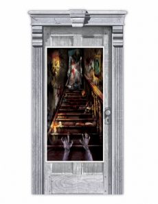Décoration de porte Maison hantée zombie 165 x 85 cm accessoire